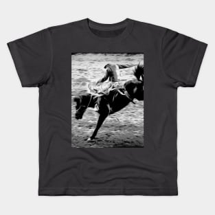 Rodeo Cowboy - Bucking Bronco Rider Kids T-Shirt